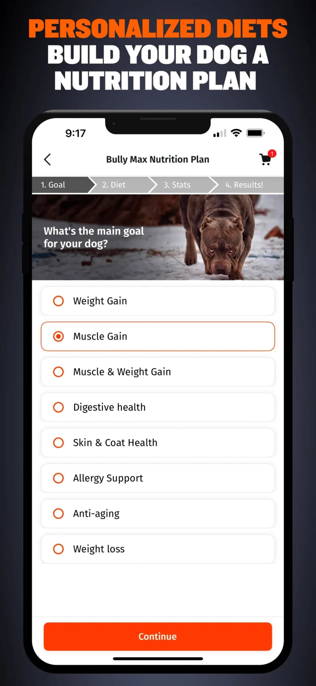 Build your dog a nutrition plan — a four-step plan builder