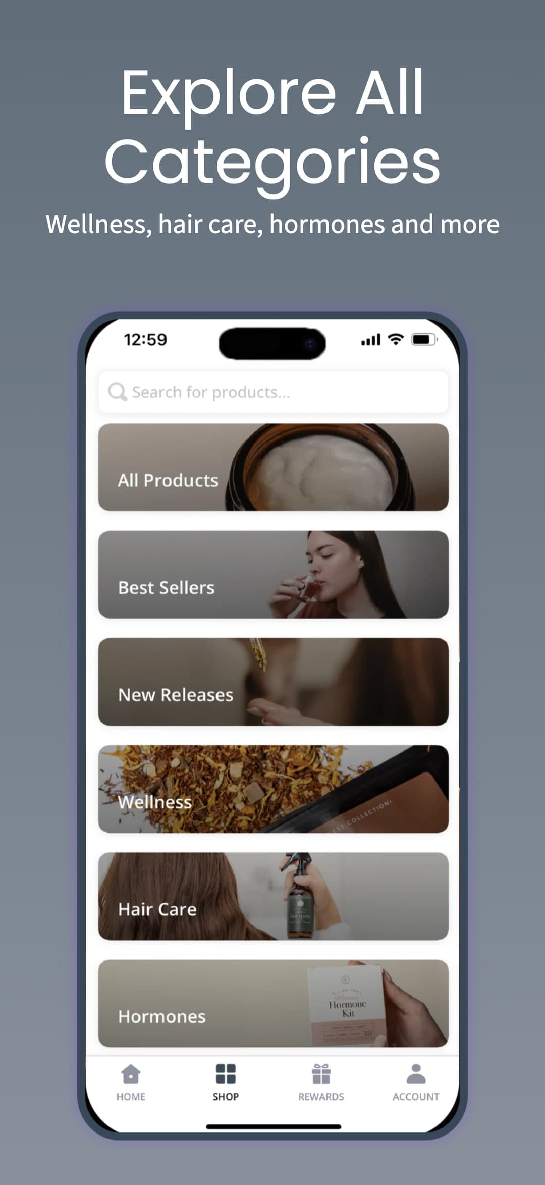 Explore all categories — wellness, hair care, hormones and more