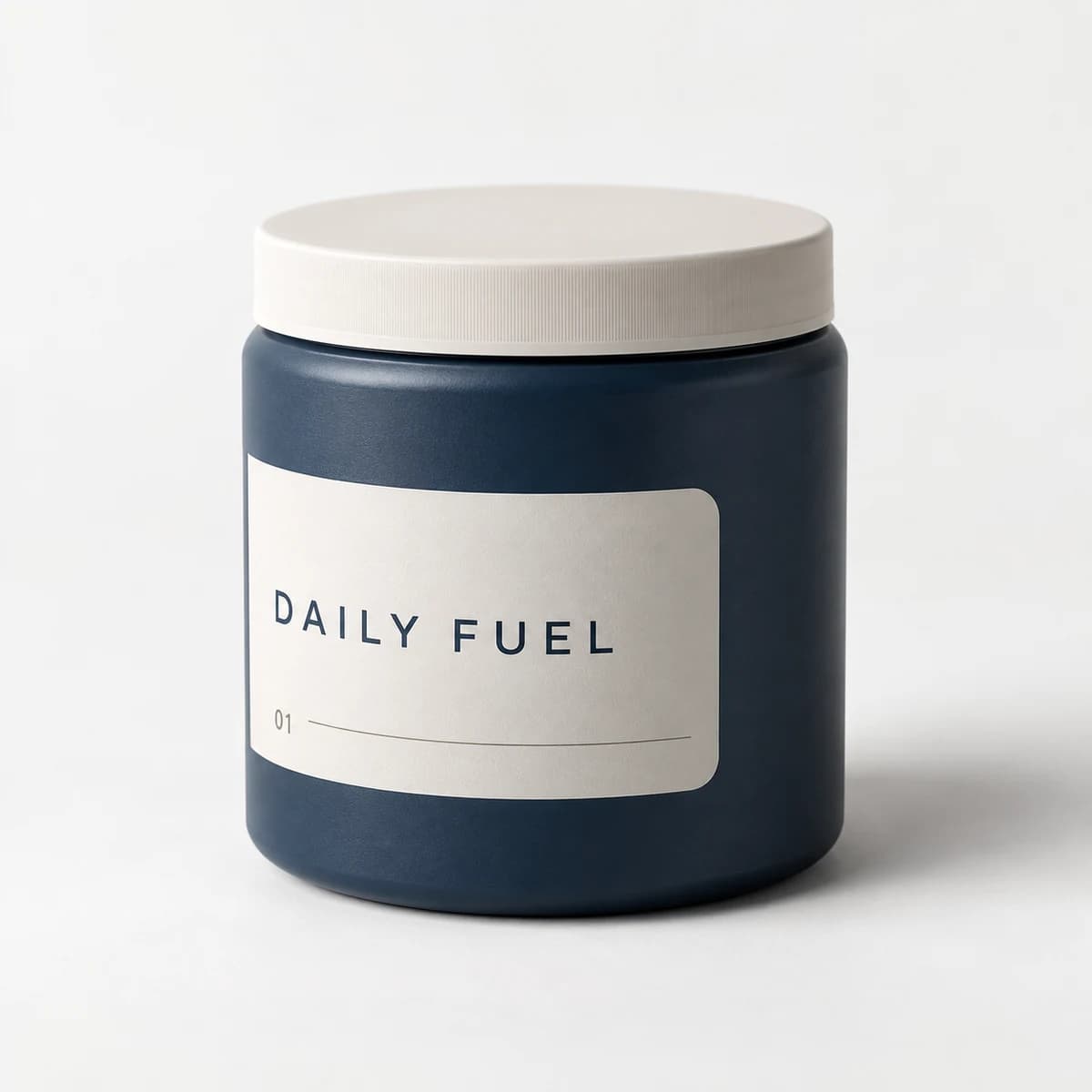 Daily Fuel, a mineral-blue product tub